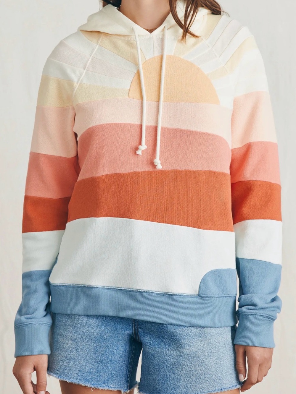 Faherty Soleil Stripe Cotton Hoodie